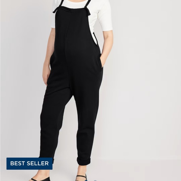 Black Maternity Overalls - Picture 1 of 3